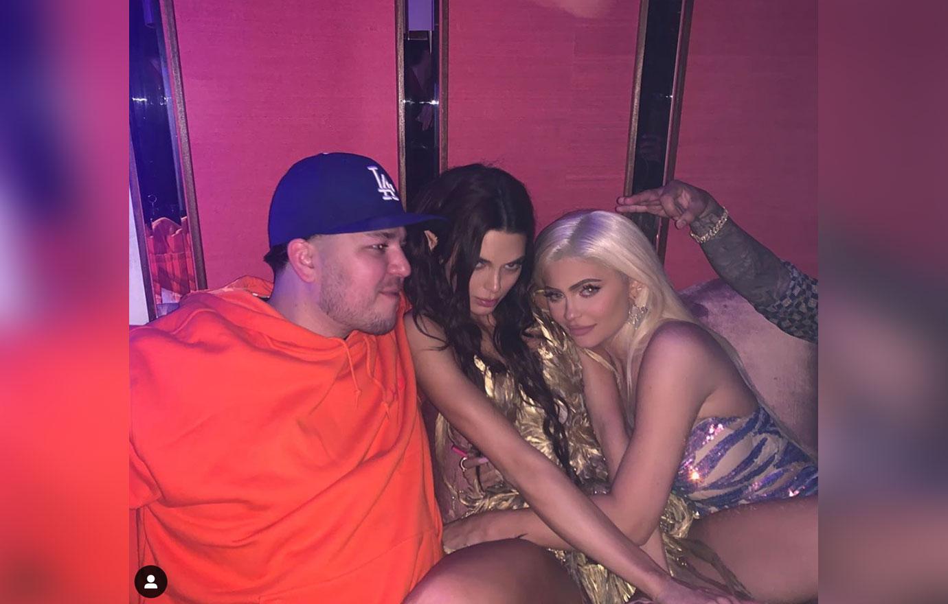 Rob Kardashian With Kylie And Kendall Jenner