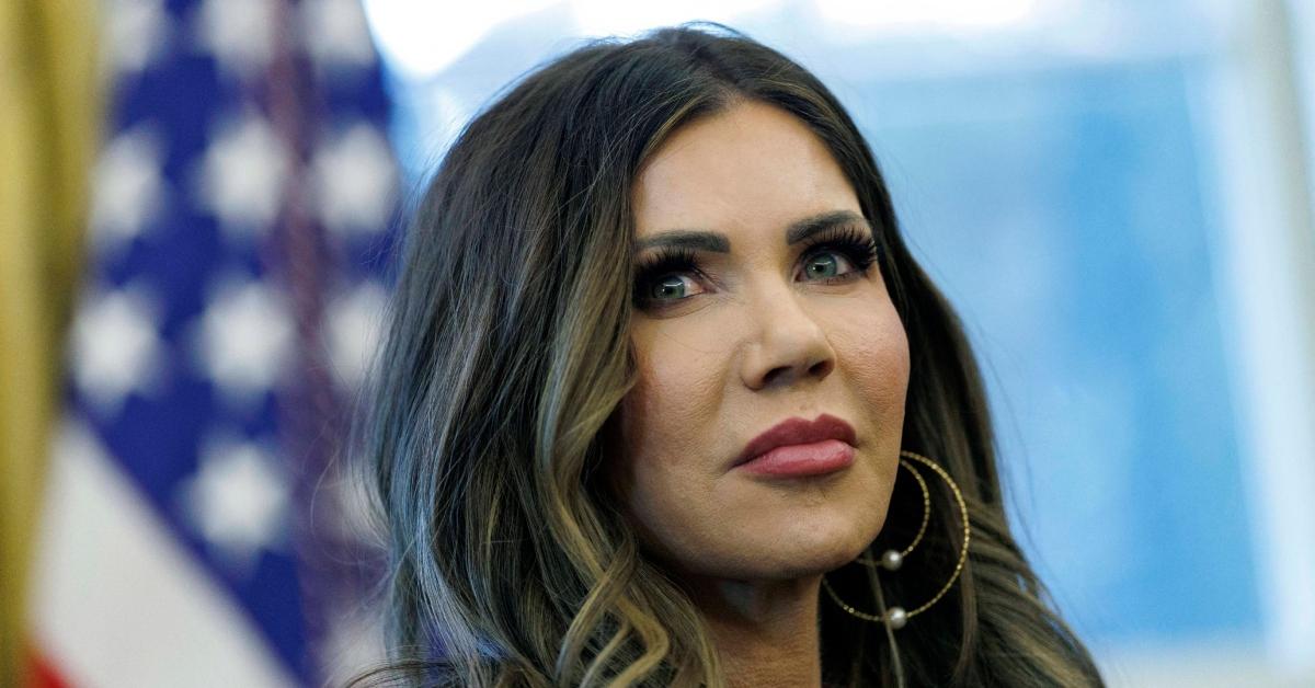 Photo of Noem claimed the ICE agent was acting in self-defense.