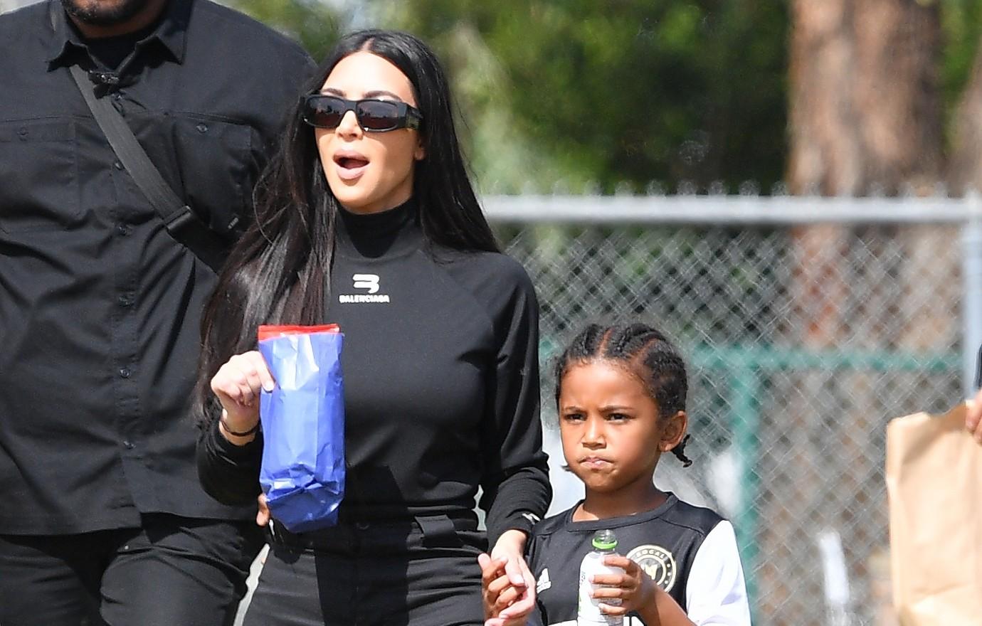 Kim Kardashian and Son Saint, 6, Spend Day Enjoying L.A. Rams Game