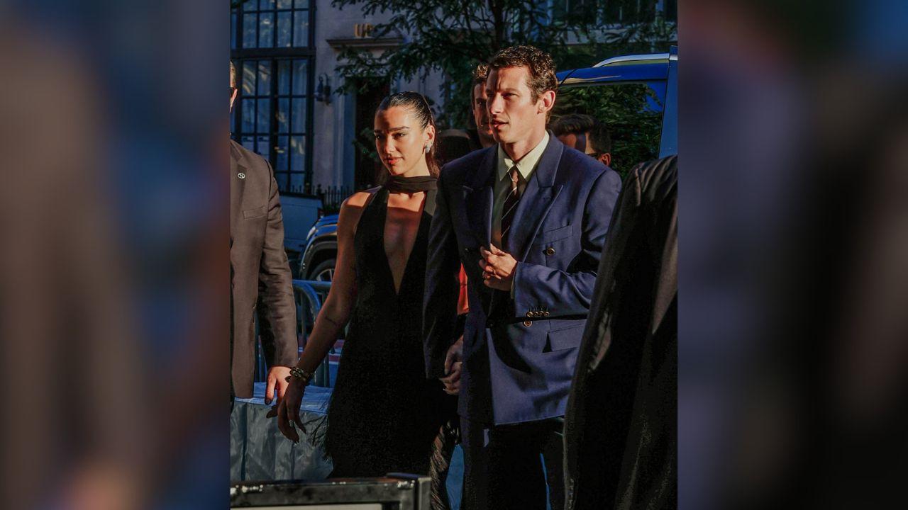 Image of Dua Lipa and Callum Turner held two separate ceremonies.