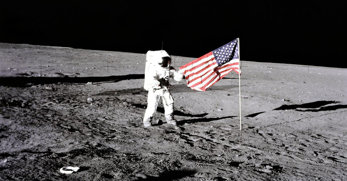 Image of Kim Kardashian questioned why the 'flag was blowing' if the moon has 'no gravity.'