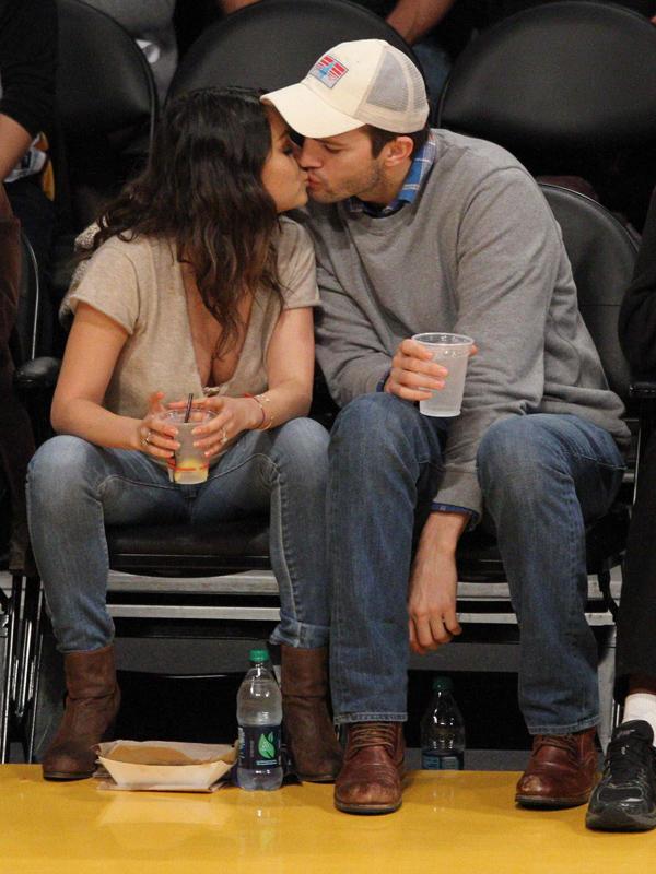 Mila Kunis and Ashton Kutcher get away from the baby for a night