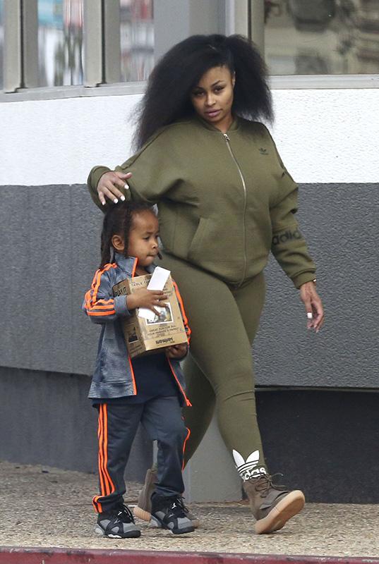 Blac Chyna Takes Son To Bowling Alley In Woodland Hills