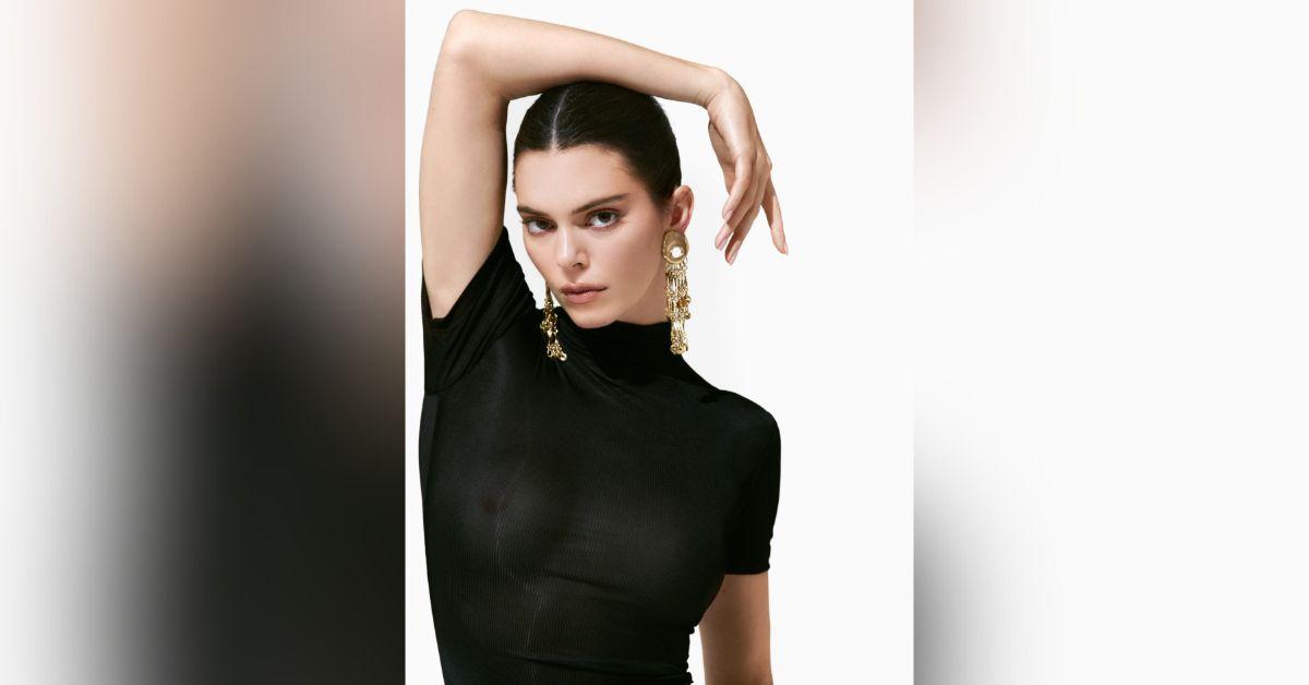 kendall jenner black dress fwrd campaign photos