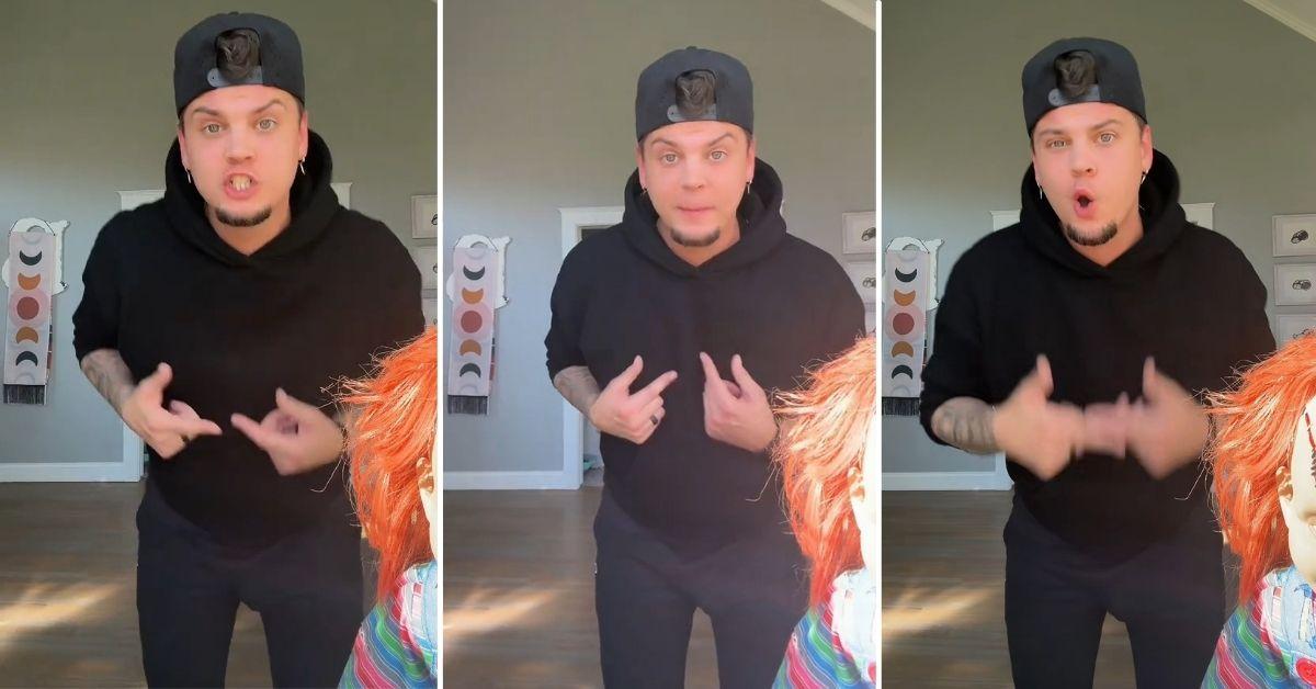 Photo of 'Teen Mom' star Tyler Baltierra joined the viral 'Pamela Pumpkin Witches Broom' trend on TikTok.