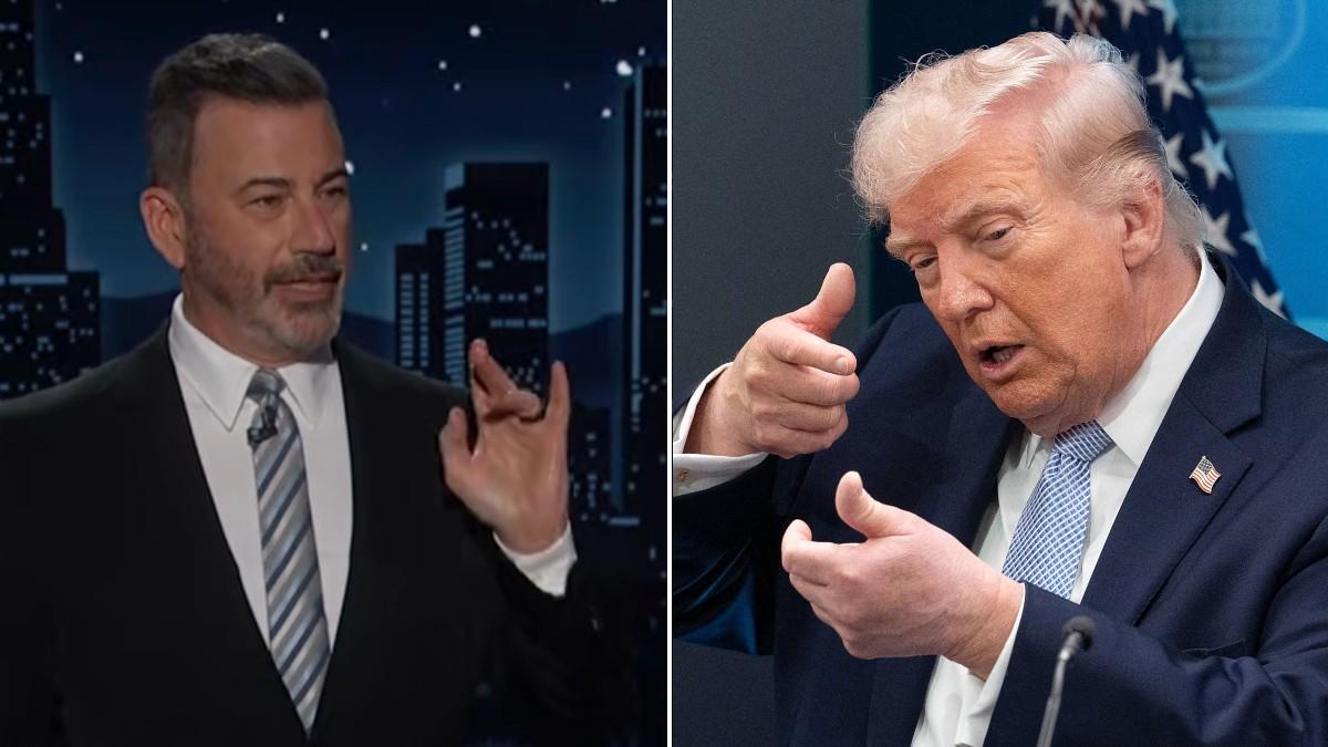 split of Jimmy Kimmel & Donald Trump.