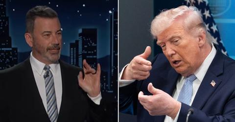 split of Jimmy Kimmel & Donald Trump.