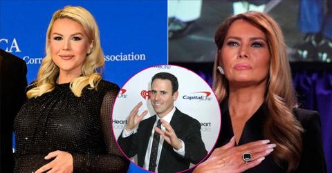 split of Karoline Leavitt, Melania Trump & Oz Pearlman.