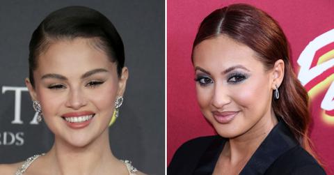 Split photo of Selena Gomez and Francia Raisa.