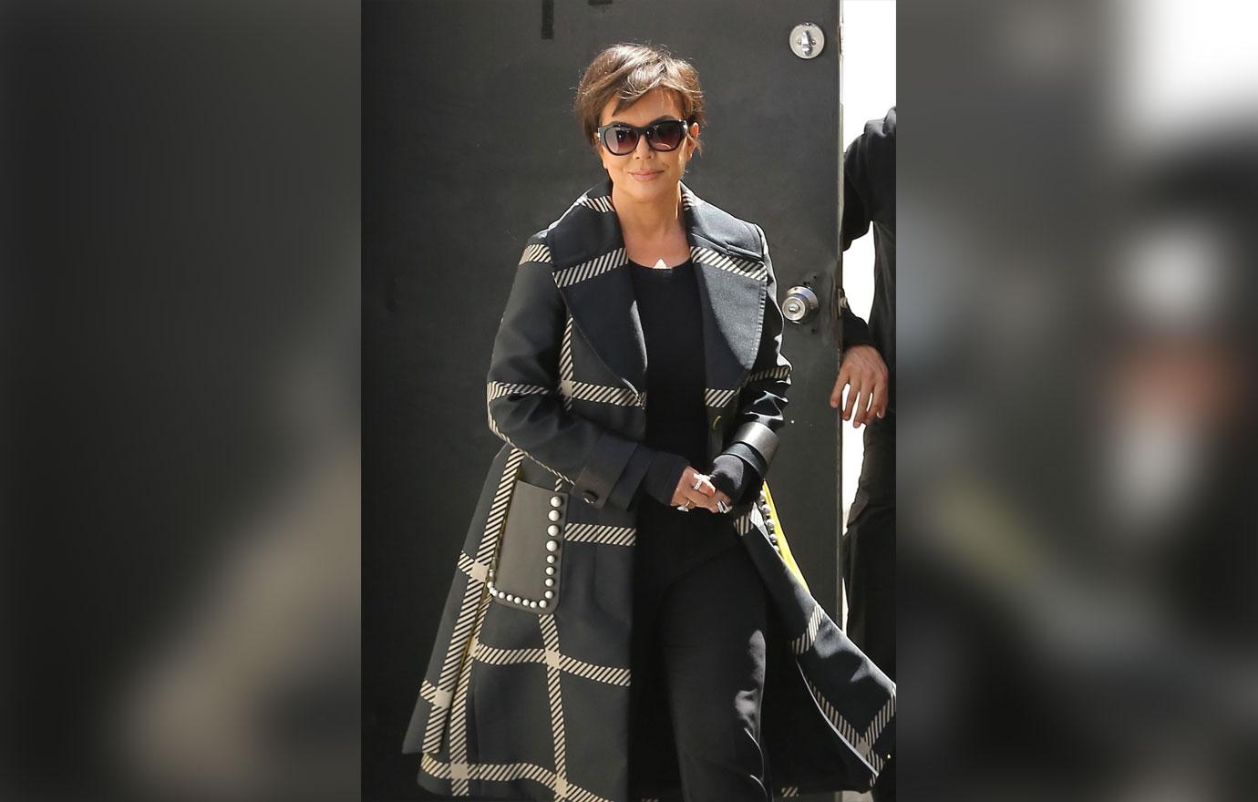 *EXCLUSIVE* Kris Jenner keeps it stylish as she leaves a studio