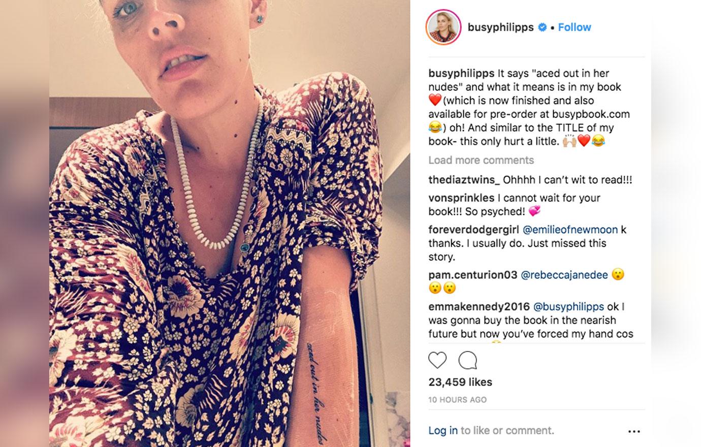 Busy Philipps Gets Her First Tattoo And It's Super Cryptic