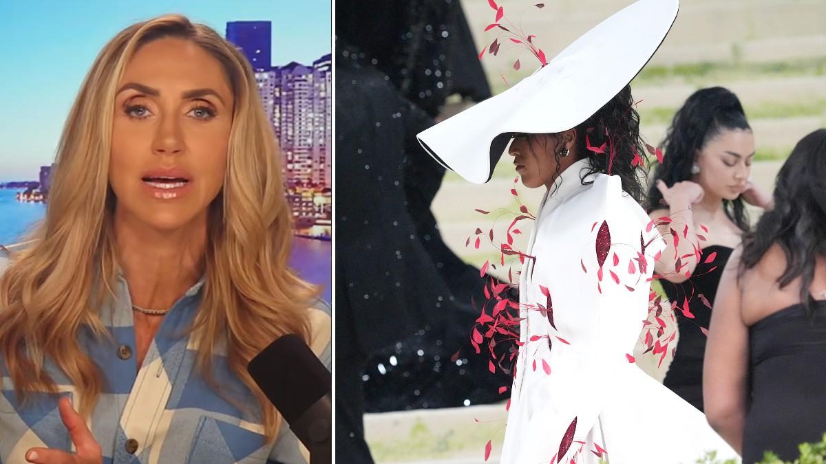 split of Lara Trump, Met Gala. 