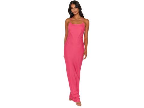 chrissy teigens pink dress wedding guest date shop