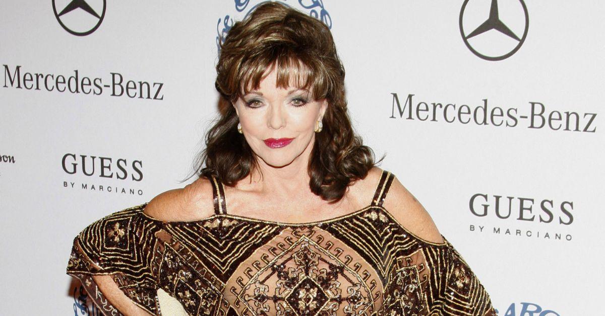 image of Joan Collins keeps active by doing Pilates several times a week.