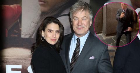 Image of Hilaria Baldwin with Alec Baldwin and (inset) Alec Baldwin.