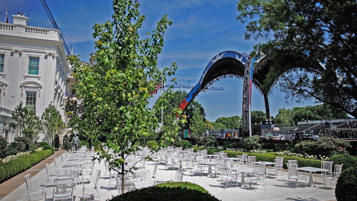 Image of Critics questioned the upcoming UFC event on the South Lawn.