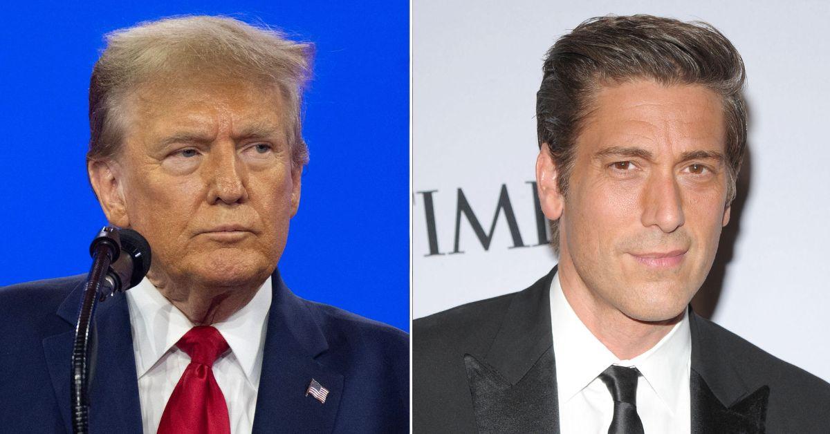 Composite photo of Donald Trump and David Muir