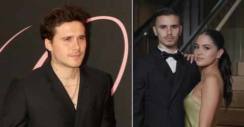 Photo of Brooklyn Beckham; picture of Romeo Beckham and Kim Turnbull.