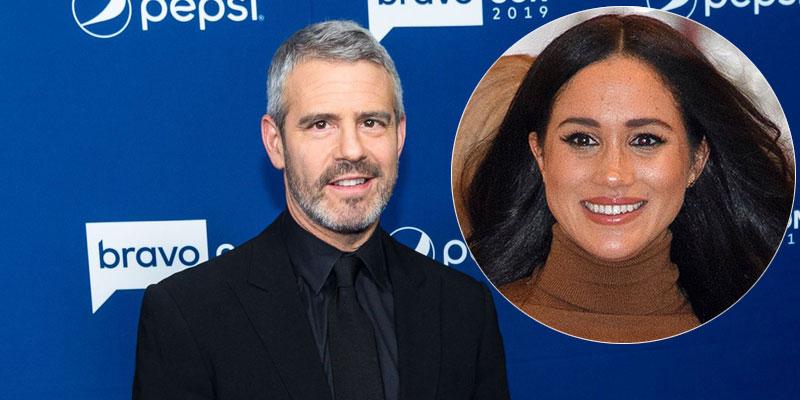 Andy Cohen On Red Carpet Meghan Markle Inset