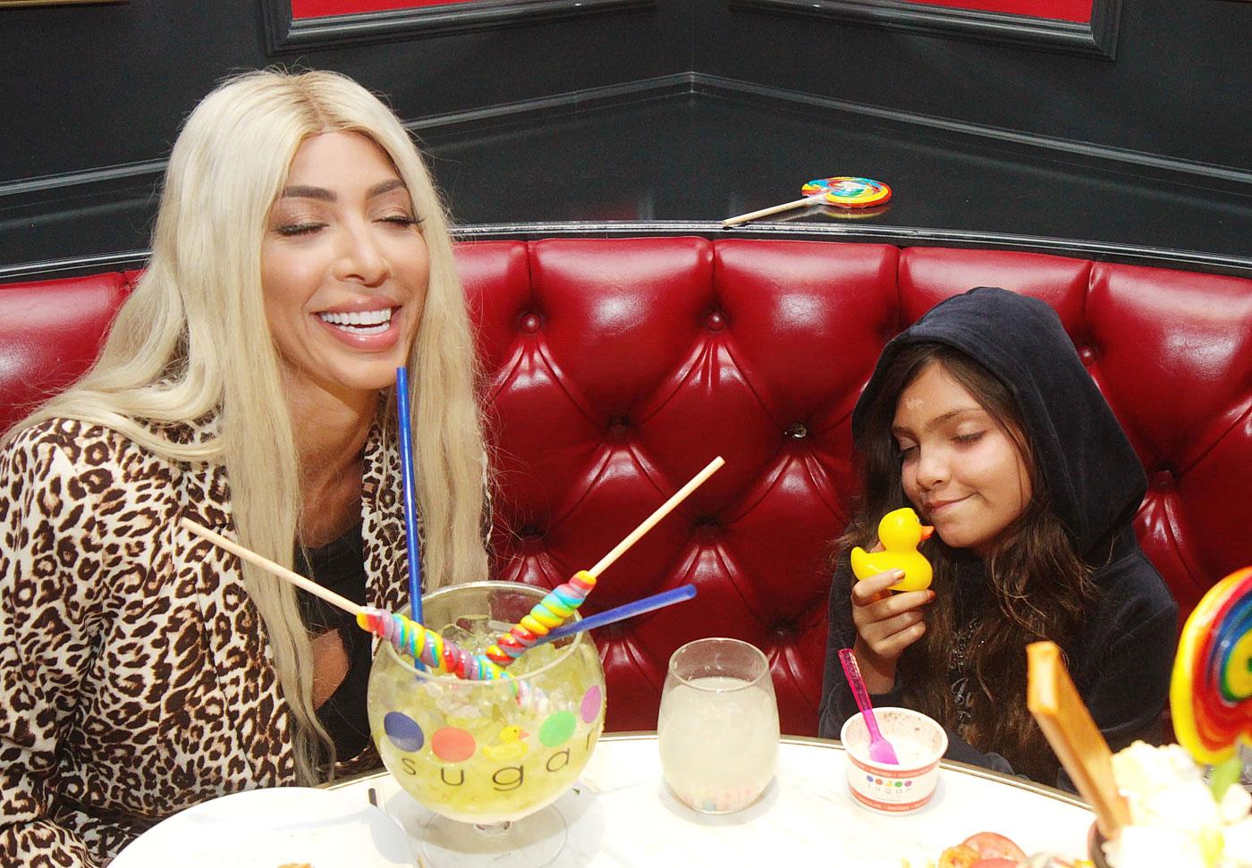 EXCLUSIVE: Farrah Abraham shares a very sweet evening with her 9 year old daughter, Sophia, in Las Vegas at the Sugar Factory