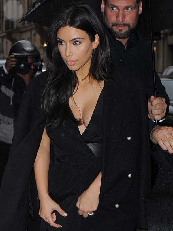 Kim Kardashian seen heading out for dinner at Costes