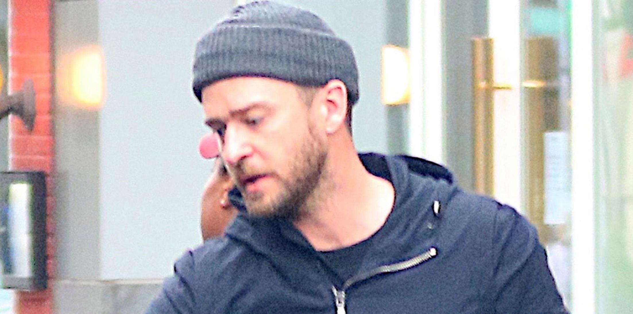 *EXCLUSIVE* Justin Timberlake and Jessica Biel arrive at their NYC home with son Silas