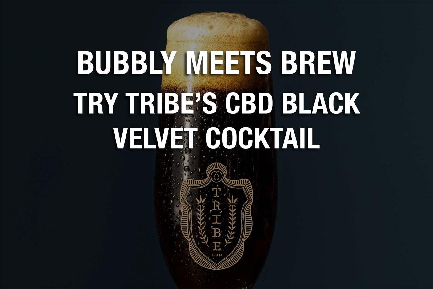 bubbly meets brew try tribes cbd black velvet cocktail