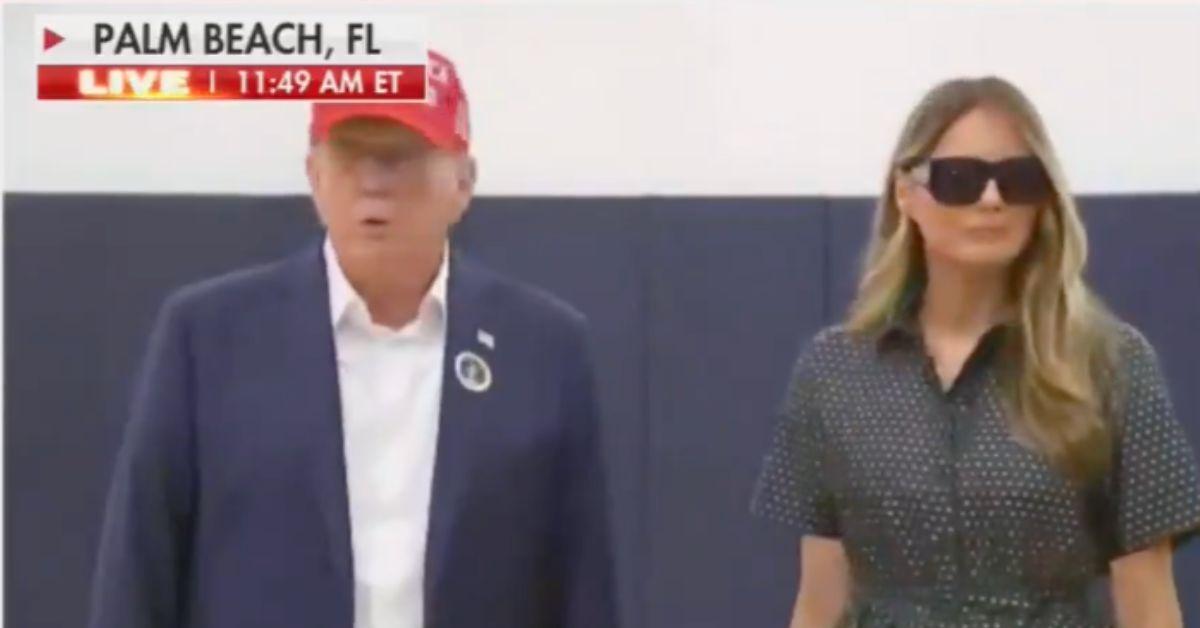 melania trump looking funeral trump polls