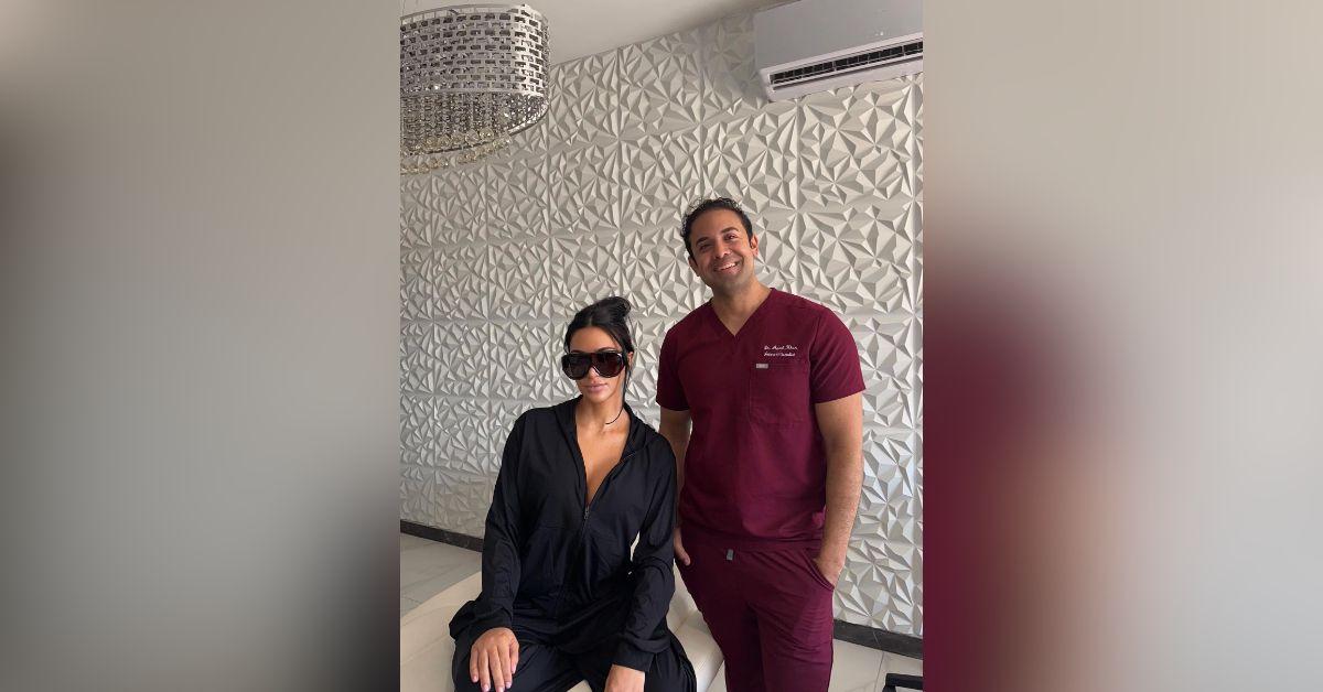 Image of Kim Kardashian got stem cell therapy in Mexico.