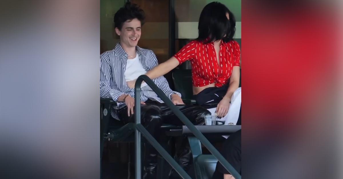 timothee chalamet kylie jenner pda packed tennis date lip reader