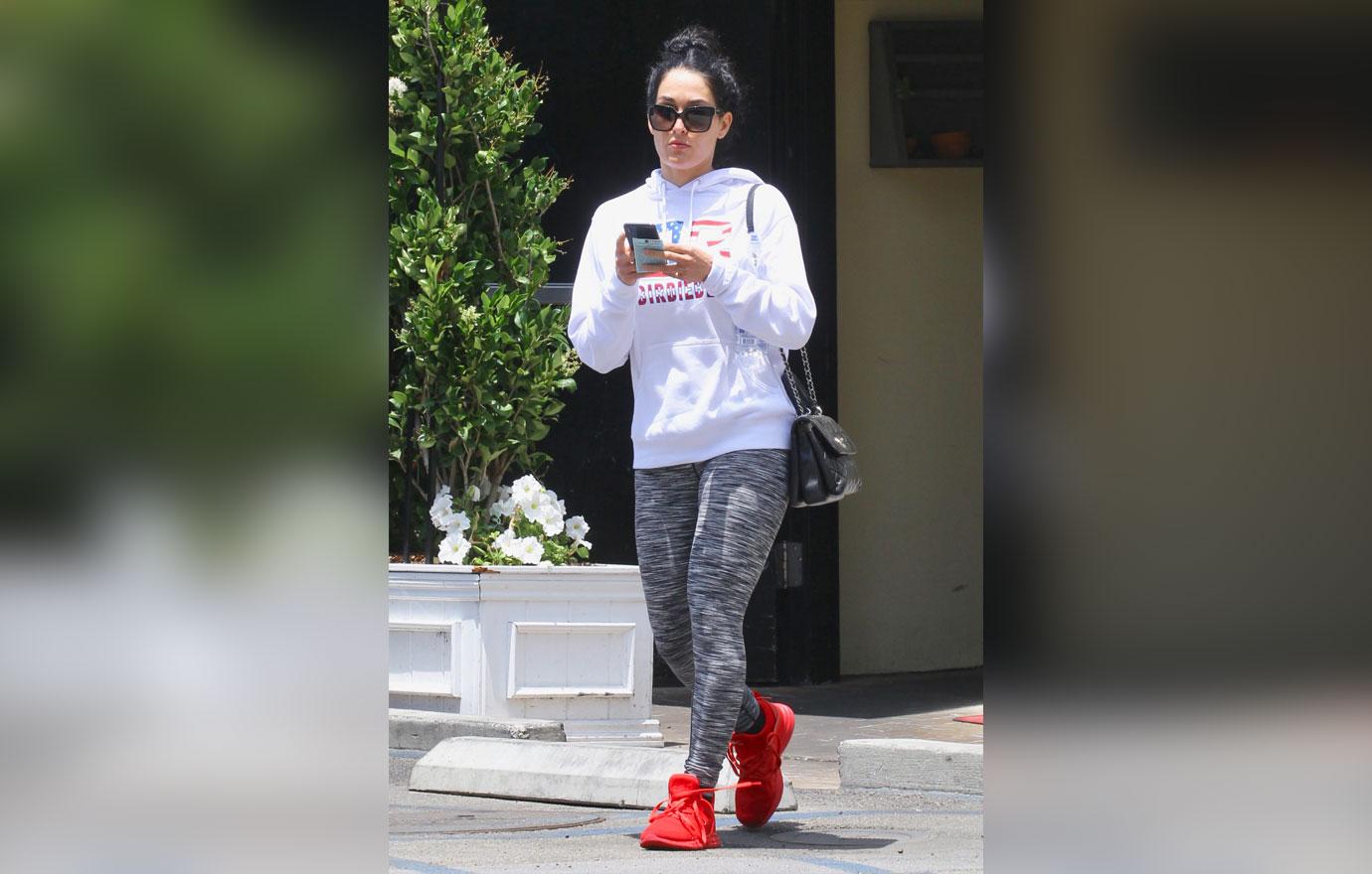 Nikki Bella Red Sneakers Breakfast Date