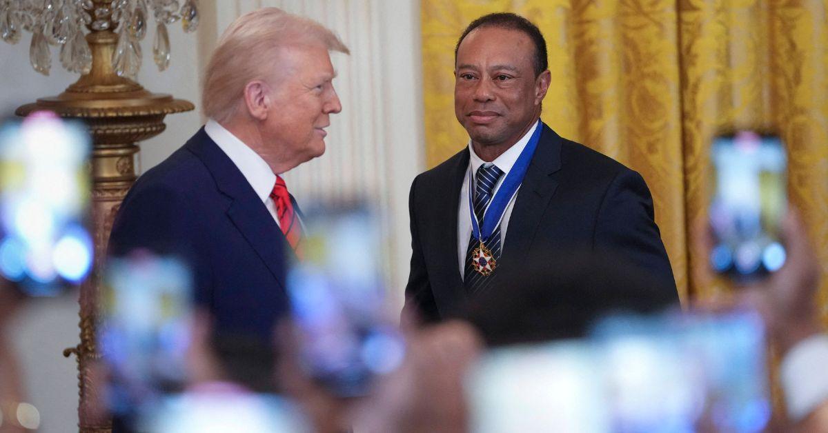 tiger woods spotted dressed white house visit romance vanessa trump
