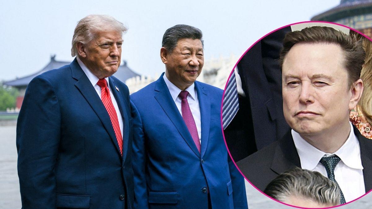 Composite photo of Donald Trump, Xi Jinping and Elon Musk.