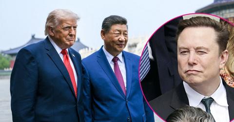 Composite photo of Donald Trump, Xi Jinping and Elon Musk.