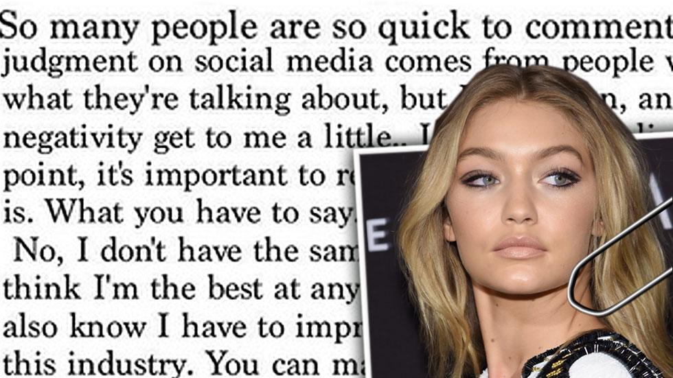 Gigi hadid slams body shamers letter