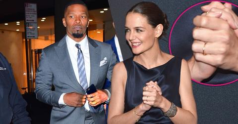 katie holmes jamie foxx both wearing wedding rings
