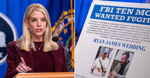 Photo of Pam Bondi and FBI memo.