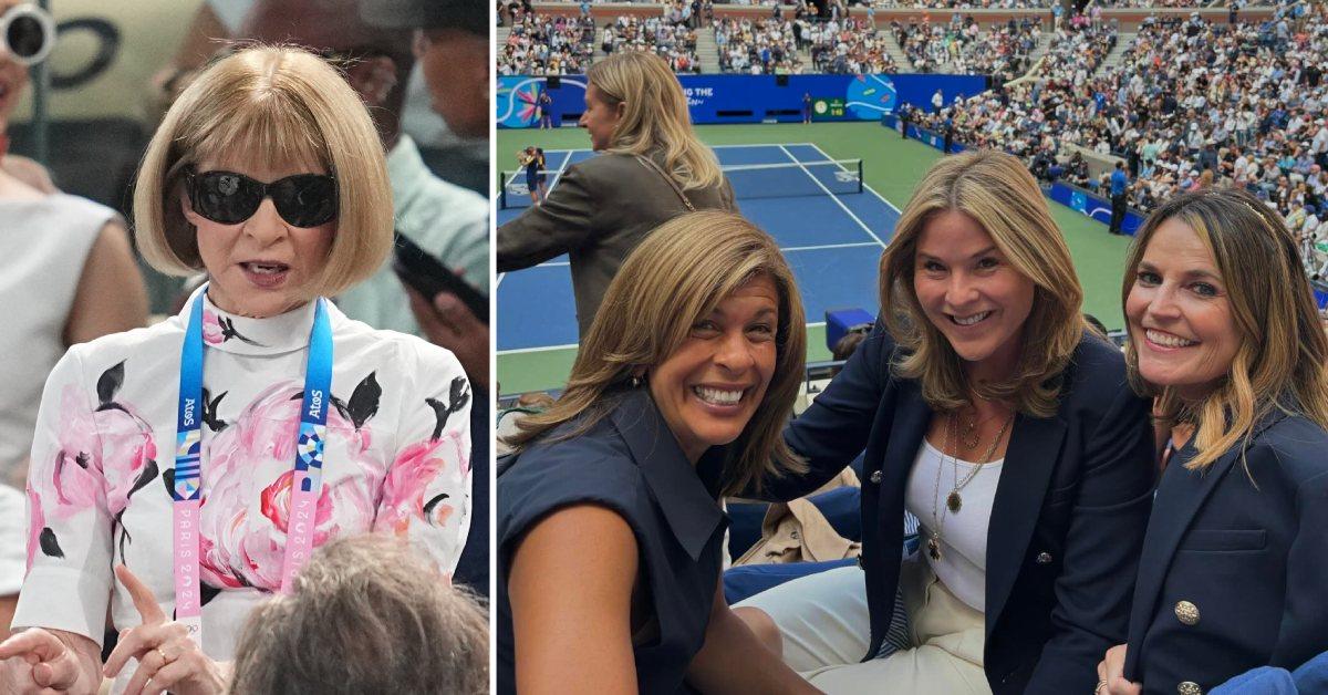 Photo of Anna Wintour and a picture of Hoda Kotb, Jenna Bush Hager and Savannah Guthrie