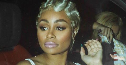Blac Chyna Kisses a man goodbye after a late night at the studio