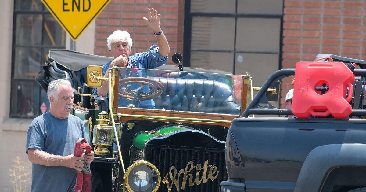 jay leno unrecognizable classic car outing health scare