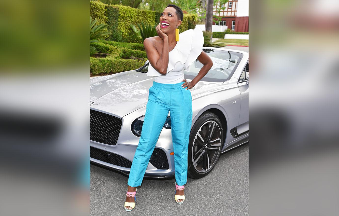 yvonne orji cruising in bentley