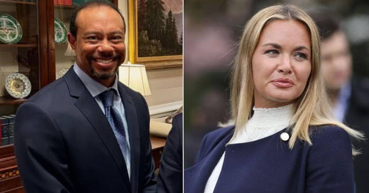 Composite photo of Tiger Woods and Vanessa Trump