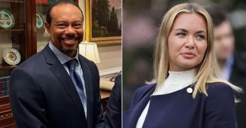 Composite photo of Tiger Woods and Vanessa Trump