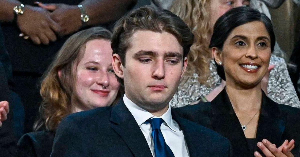 image of Barron Trump made his first public appearance in months when he attended a UFC event celebrating Donald Trump's 80th birthday.