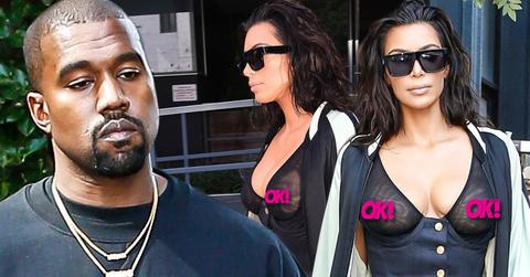 kim kardashian see through top naked