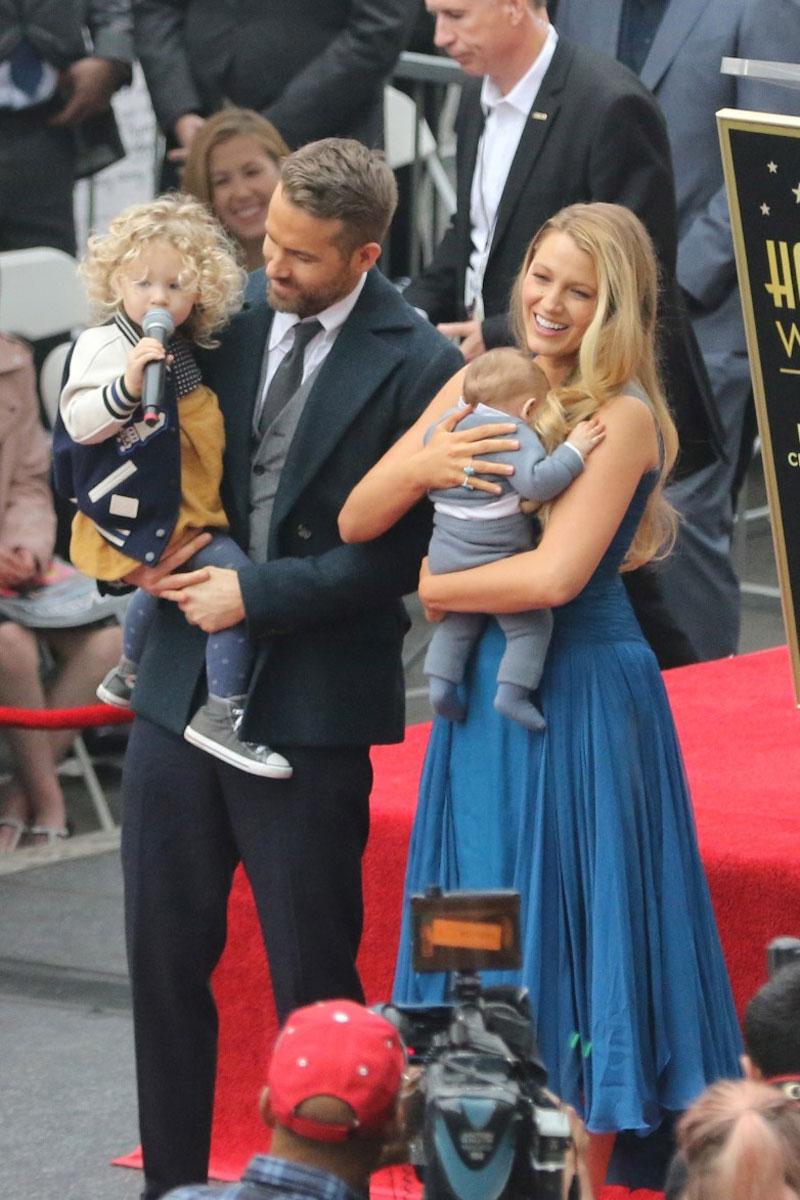 ryan reynolds blake lively daughters james hollywood walk of fame 07