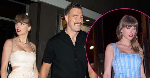 Composite photo of Taylor Swift and Travis Kelce.