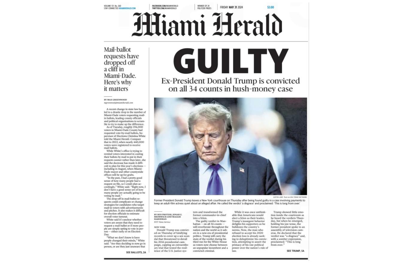 trump cover miami herald