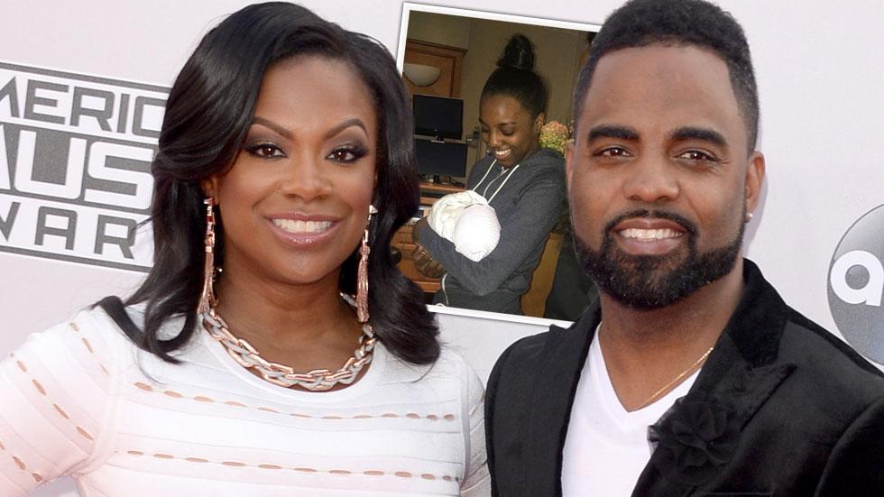 Kandi Burruss Daughters Cuddle Son Photo