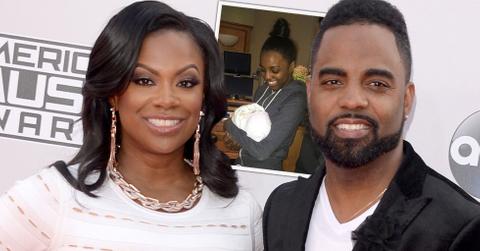 Kandi Burruss Daughters Cuddle Son Photo
